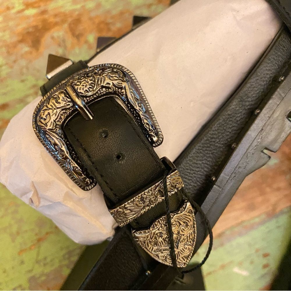 One Teaspoon Elise sandals black studded shoes slides free people NEW 42 11 - Picture 13 of 16